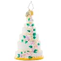 Christopher Radko Hand-Crafted European Glass Christmas Decorative Ornament, Six-Tier Celebration Gem
