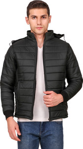 christy world men solid quilted jacket