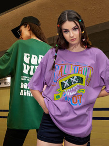 christy world pack of 2 women printed round neck pure cotton multicolor t-shirt