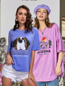 Christy World Pack of 2 Women Printed Round Neck Polycotton Multicolor T-Shirt