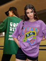 Christy World Printed Women Round Neck Multicolor T-Shirt