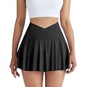CHRLEISURE Women Tennis Golf Skirt with Pockets