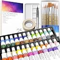 CHROMATEK Watercolor Paint Set - 84 Piece Kit for Adults, Beginner &amp; Professional Artists - 48 Tubes (12ml), 25 Page Sketch Paper Pad, 8 Painting Brushes, Aquapen, Palette, Masking Tape - Art Supplies