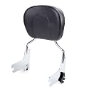 OUMURS Chrome Detachable Sissy Bar Passenger Rear Backrest Pad Compatible with Harley Road King, Road Glide, Street Glide, Electra Glide, Ultra Classic 1997-2008
