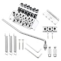 Chrome Electric Guitar Tremolo Bridge with Bar Double Strat Locking for Floyd Rose Type