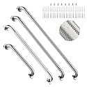 Chrome Grab Bar 4 Pack, Anti-Slip Safety Shower Handrail for Senior