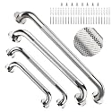 Chrome Grab Bar 4 Pack, Shower Grab Bar 12" 16" 20" 24" Bundle
