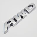 Chrome Metal AWD Emblem Badge Nameplate with Adhesive