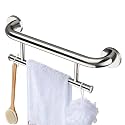Chrome Towel Grab Bar 17 Inch, Handicap Towel Bar for Bathroom