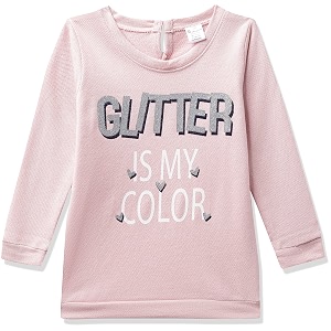 chromozome girls cotton lurex round neck sweatshirt