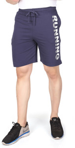 chromozome printed men dark blue basic shorts