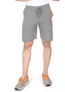 chromozome printed men dark grey basic shorts