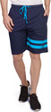CHROMOZOME Solid Men Dark Blue Regular Shorts