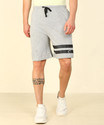 CHROMOZOME Solid Men Grey Regular Shorts