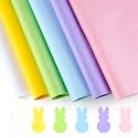 CHRORINE 60 Sheets Easter Tissue Paper Multicolor Gift Wrapping Paper Art Paper Crafts for DIY Gift Easter Birthday Wedding Holiday Crafts Decor