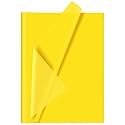 CHRORINE 60 Sheets Yellow Tissue Paper - Thanksgiving Tissue Paper Art Gift Wrapping Bulk for DIY Crafts Decor Birthday Holiday Thanksgiving Party (20 x 14.5 inches)