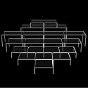Chuangdi 20 Pcs Acrylic Display Risers, Clear Plastic Product Stand