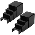 Chuangdi 20 Pcs Acrylic Display Risers, Black Plastic Product Stand