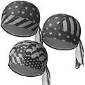 Chuangdi 3 Pcs Do Rags Skull Cap, Sweat Wicking Helmet