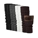 Chuarry 4 Pairs Fleece Lined Leg Warmers for Women Cold Weather