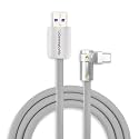 chubbycable 120W Charging Cable 90° USB C to C Cable, Gray, 16.4FT