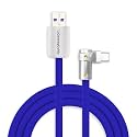 chubbycable 120W Charging Cable 90° USB C to C Cable, Dark Blue, 8.5FT