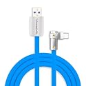 chubbycable 120W Charging Cable 90° USB C to C Cable, Blue, 16.4FT