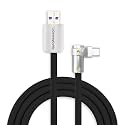chubbycable 120W Charging Cable 90° USB C to C Cable, Black, 1.64FT