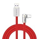 chubbycable 120W Charging Cable 90° USB C to C Cable, Red, 16.4FT