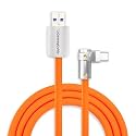 chubbycable 120W Charging Cable 90° USB C to C Cable, Orange, 16.4FT