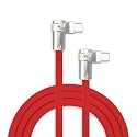 chubbycable 240W Charging Cable 2x90° USB C to C Cable, Red, 19.6FT