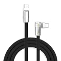 chubbycable 240W Charging Cable 90° USB C to C Cable, Black, 19.6FT