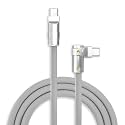 chubbycable 240W Charging Cable 90° USB C to C Cable, Gray, 13.1FT