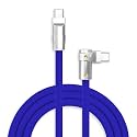 chubbycable 240W Charging Cable 90° USB C to C Cable, Dark Blue, 6.6FT