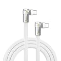 chubbycable 240W Charging Cable 2x90° USB C to C Cable, White, 8.5FT