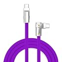 chubbycable 240W Charging Cable 90° USB C to C Cable, Purple, 9.8FT