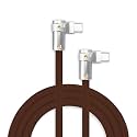 chubbycable 240W Charging Cable 2x90° USB C to C Cable, Chocolate, 3.3FT