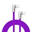 chubbycable 240W Charging Cable 2x90° USB C to C Cable, Purple, 19.6FT