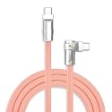 chubbycable 240W Charging Cable 90° USB C to C Cable, Pink, 0.82FT