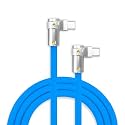 chubbycable 240W Charging Cable 90° USB C to C Cable, Blue, 13.1FT