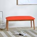 Chumbak Jodhpur Bench - Carribean Coral (2 Seater Bench, Sheesham Wood, Orange)