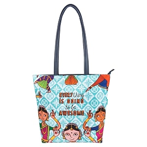 chumbak women39s canvas tote bag stylish laptop-friendly handbag for office college amp daily use spacious shoulder bag with durable handles trendy and professional design