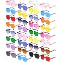 Chumia 12/24/51 Pack Party Favor Sunglasses Bulk Rimless Glasses
