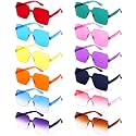 Chumia 12/24/51 Pack Party Favor Sunglasses Bulk Rimless Glasses