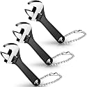 Chumia 3 Pcs 2.5'' Mini Adjustable Wrench Set, Tiny Wrench Keychain Tool