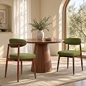 CHUN YI Dining Chairs Set of 2, Upholstered Solid Wood Dining Room Chairs