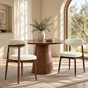 CHUN YI Dining Chairs Set of 2, Upholstered Solid Wood Dining Room Chairs