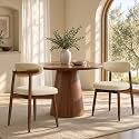 CHUN YI Dining Chairs Set of 2, Upholstered Solid Wood Dining Room Chairs