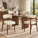 CHUN YI Dining Chairs Set of 4, Upholstered Solid Wood Dining Room Chairs