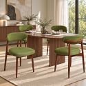 CHUN YI Dining Chairs Set of 4, Upholstered Solid Wood Dining Room Chairs